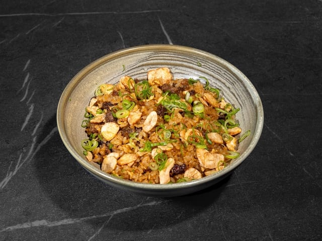 Beef Fat Garlic Fried Rice (GF).